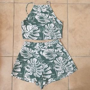Show Me Your Mumu Palm Print Set XS- NWT